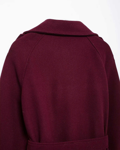 Roxie Tricot Burgundy Trench Coat