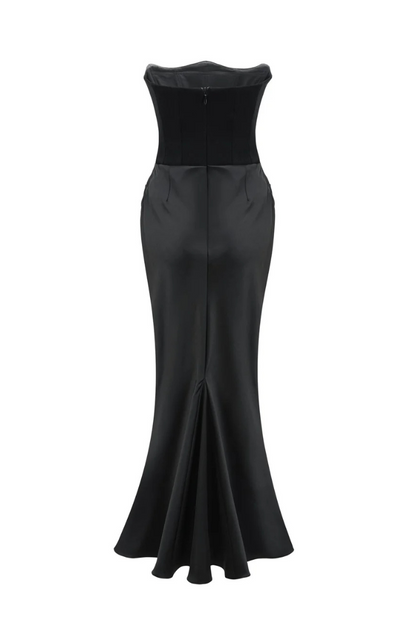 Maddison Corset Maxi dress- Black