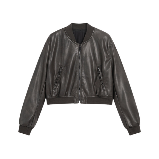 Mo Leather Bomber Jacket