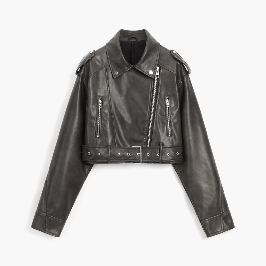 Issa Leather Biker Jacket