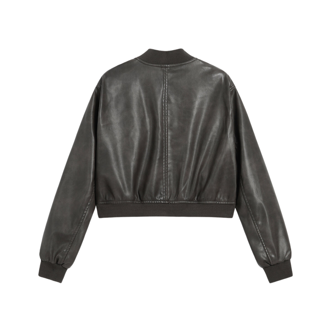 Mo Leather Bomber Jacket