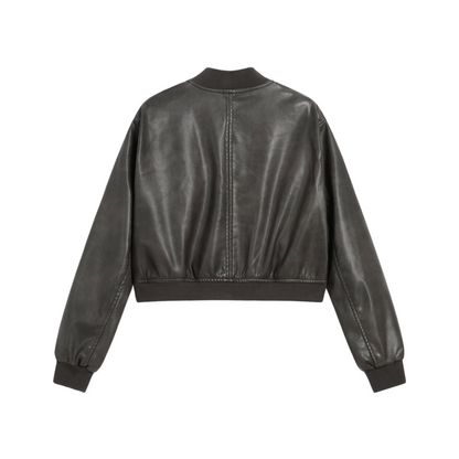 Mo Leather Bomber Jacket