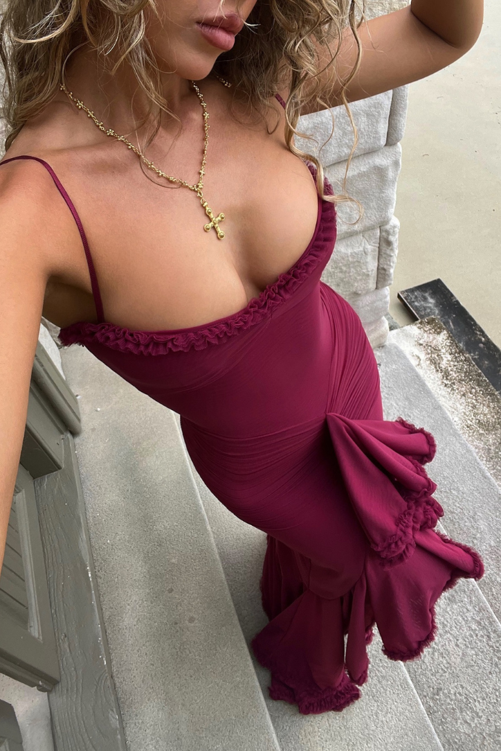 Marissa Maxi dress-Wine