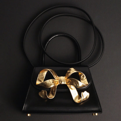 Jade gold bow bag