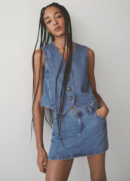 Nina Denim Waistcoat