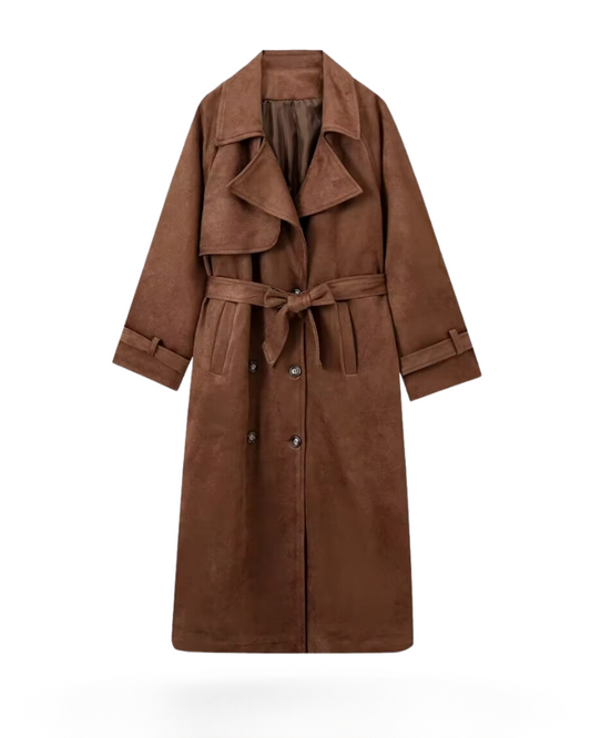 Celia Suede Trench Coat