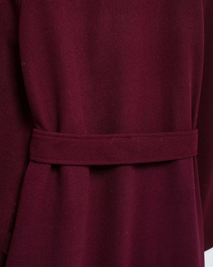 Roxie Tricot Burgundy Trench Coat