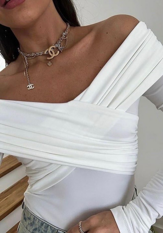 Ky Crossed Off-Shoulder Top