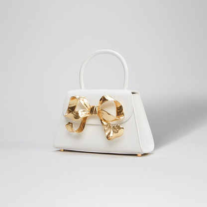 Jade gold bow bag