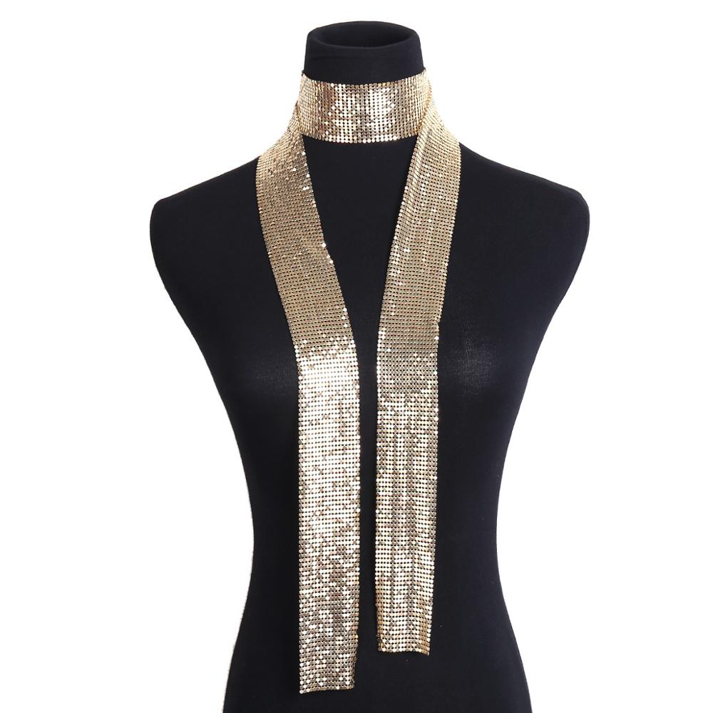 Tia metallic scarf