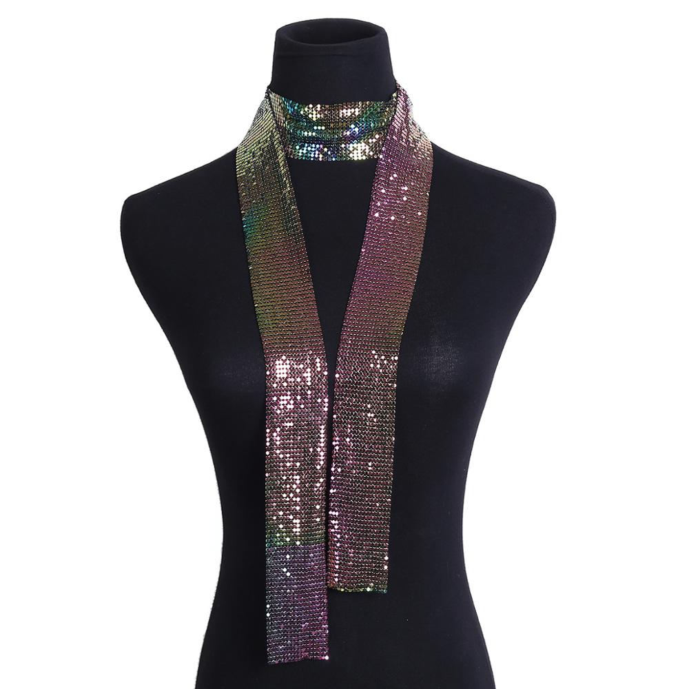 Tia metallic scarf