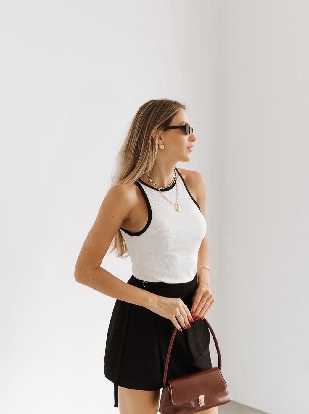 Nina Contrast Trim Tank Top