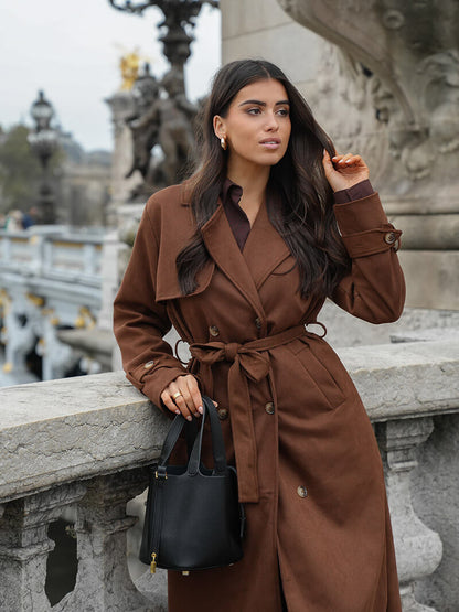 Khloe faux suede Trenchcoat