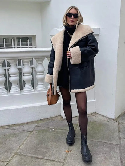 Blaires Oversized Shearling Jacket