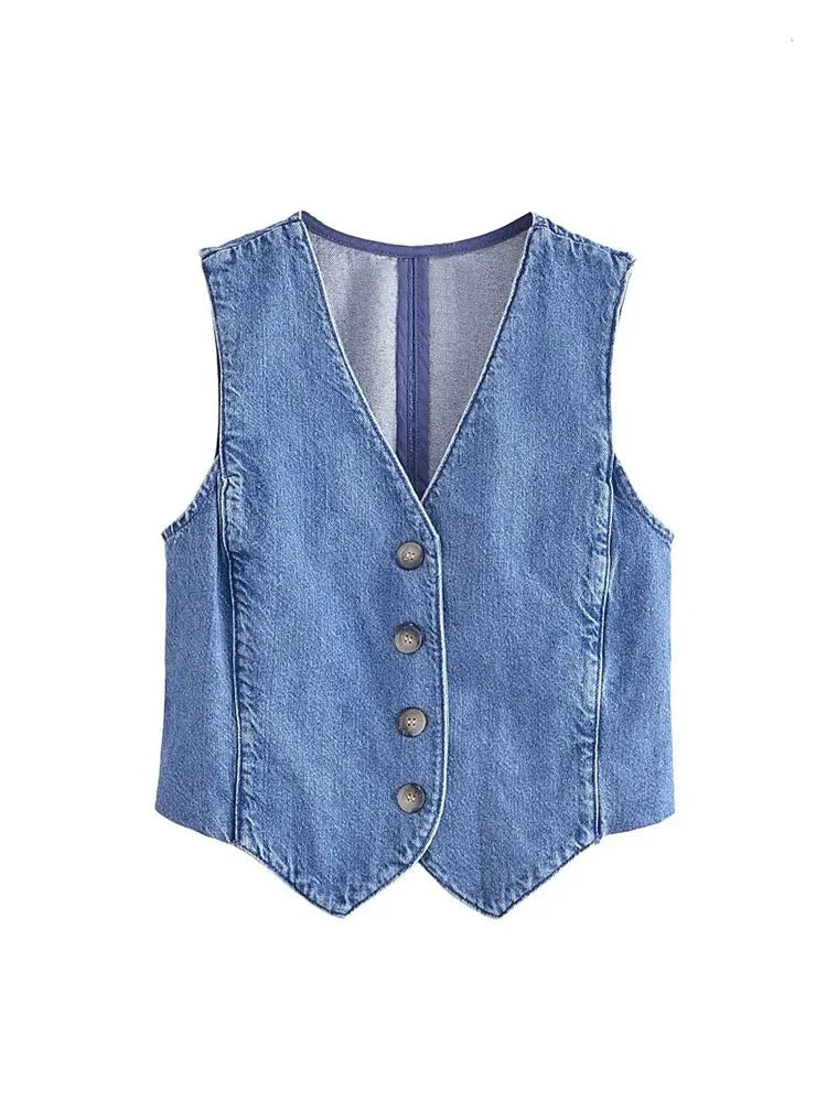 Nina Denim Waistcoat