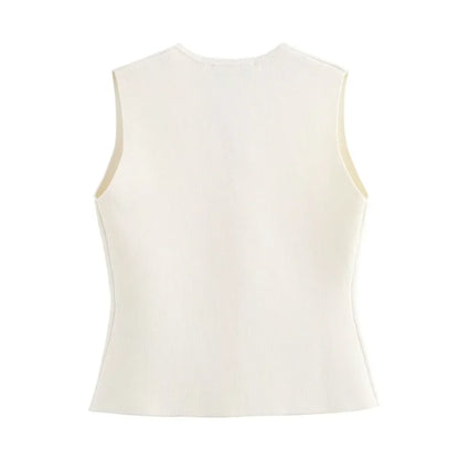 Diana Tricot Knit Waistcoat