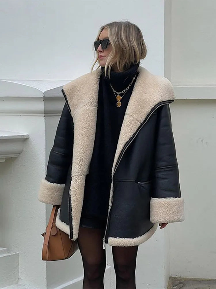 Blaires Oversized Shearling Jacket