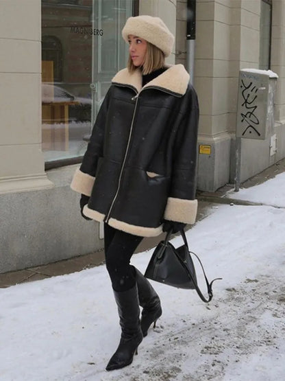 Blaires Oversized Shearling Jacket