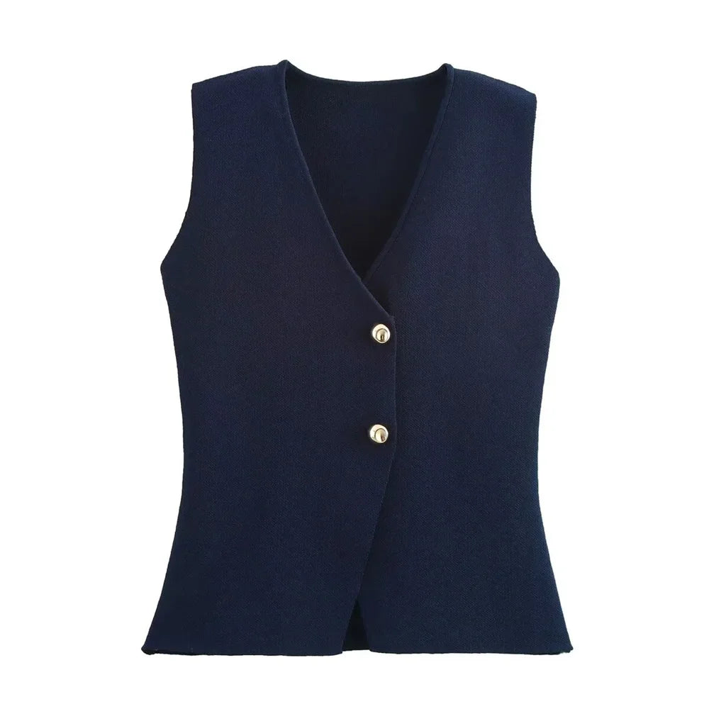 Diana Tricot Knit Waistcoat