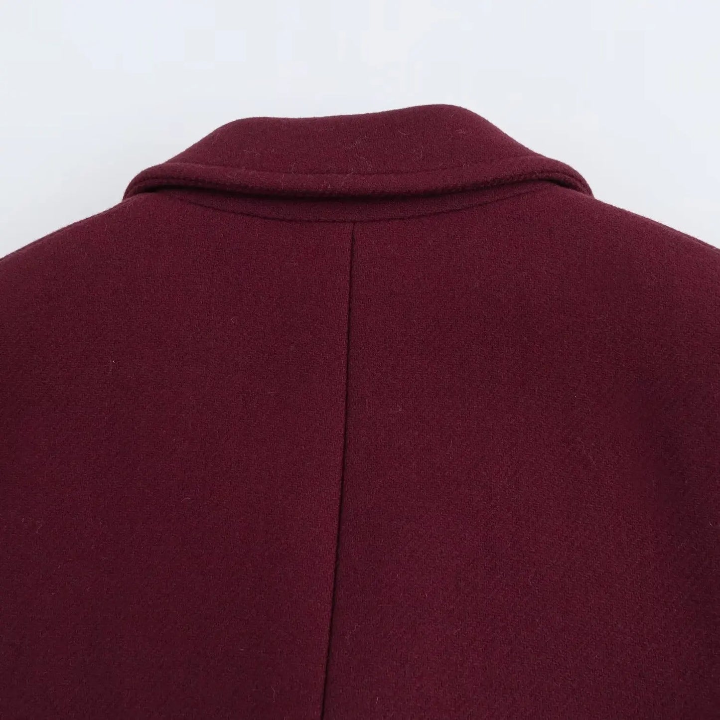 Alma Double Breasted Coat in Burgundy