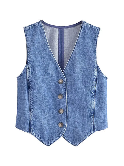 Nina Denim Waistcoat