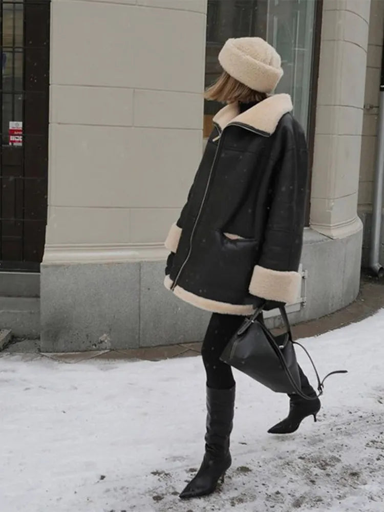 Blaires Oversized Shearling Jacket