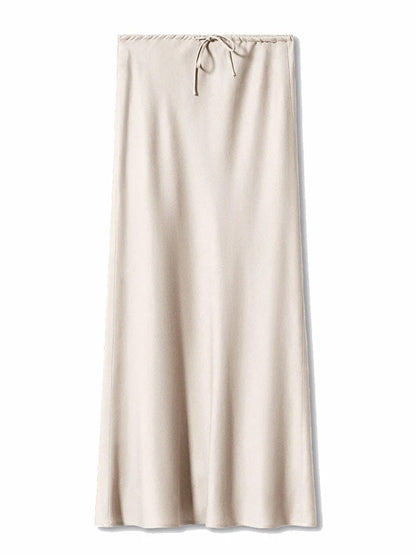 Kylie Silk High-Waist Maxi Skirt