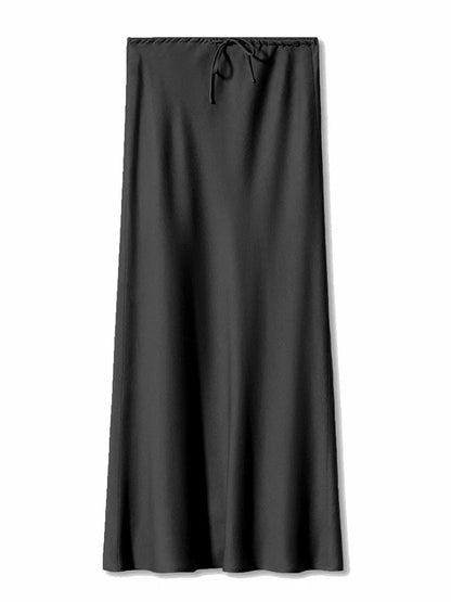 Kylie Silk High-Waist Maxi Skirt