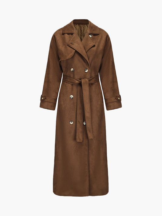 Khloe faux suede Trenchcoat