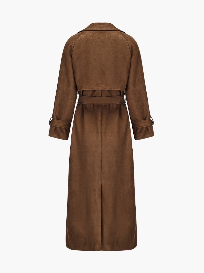 Khloe faux suede Trenchcoat