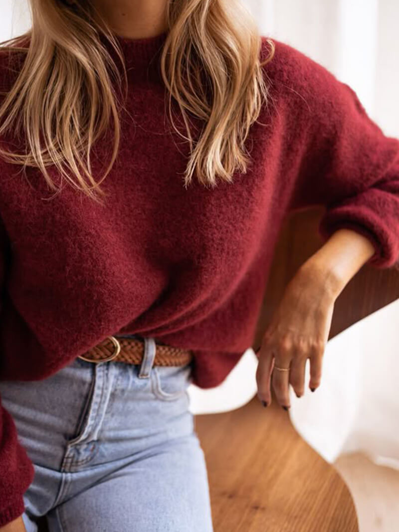 Shyla Burgundy Pullover