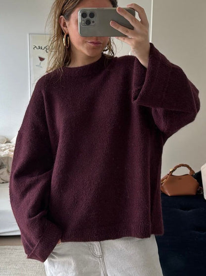 Shyla Burgundy Pullover