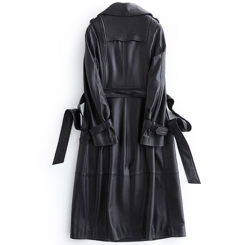 Lyanna Vintage Leather Trench Coat