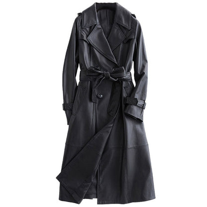 Lyanna Vintage Leather Trench Coat